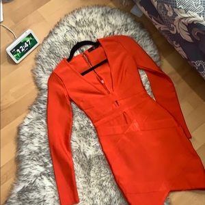 Long sleeve bandage dress